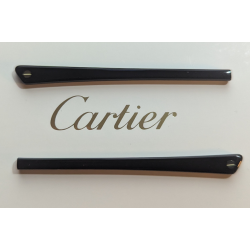 Manchons Cartier Noir vis platine