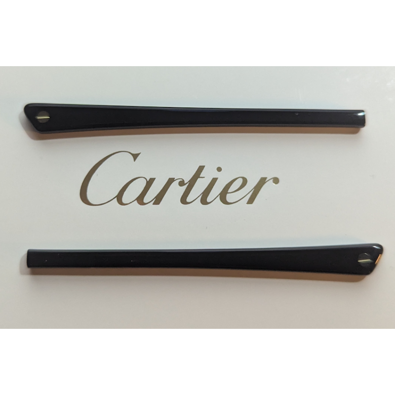 Manchons Cartier Noir vis platine
