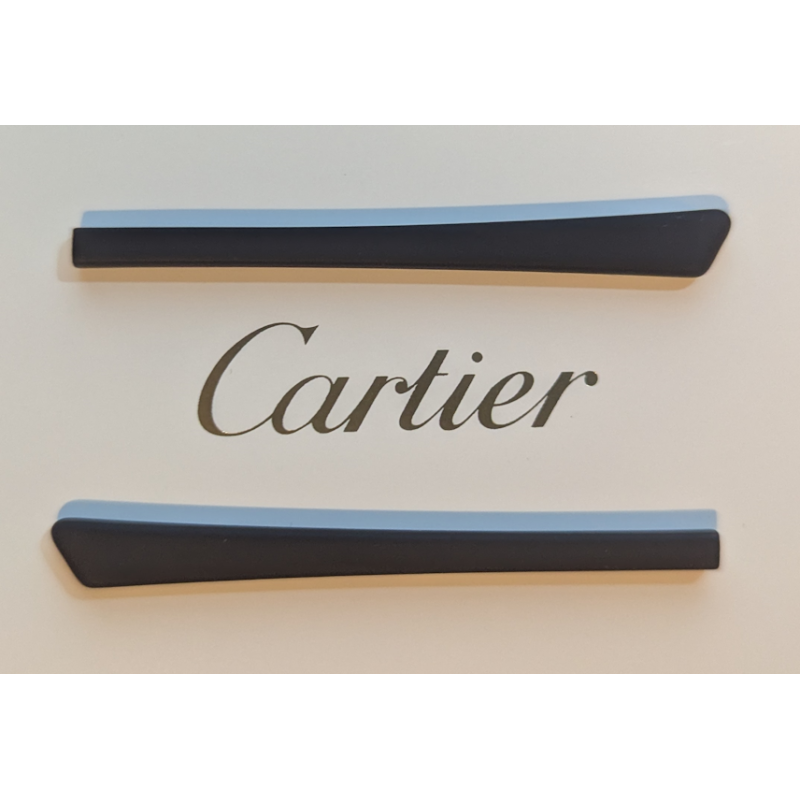 Manchons Cartier en gomme noire